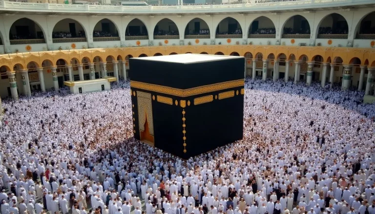 Thousands of pilgrims gathering around the Kaaba – Hajj package from Bangladesh